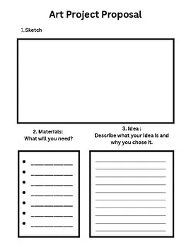 high school art project proposal template