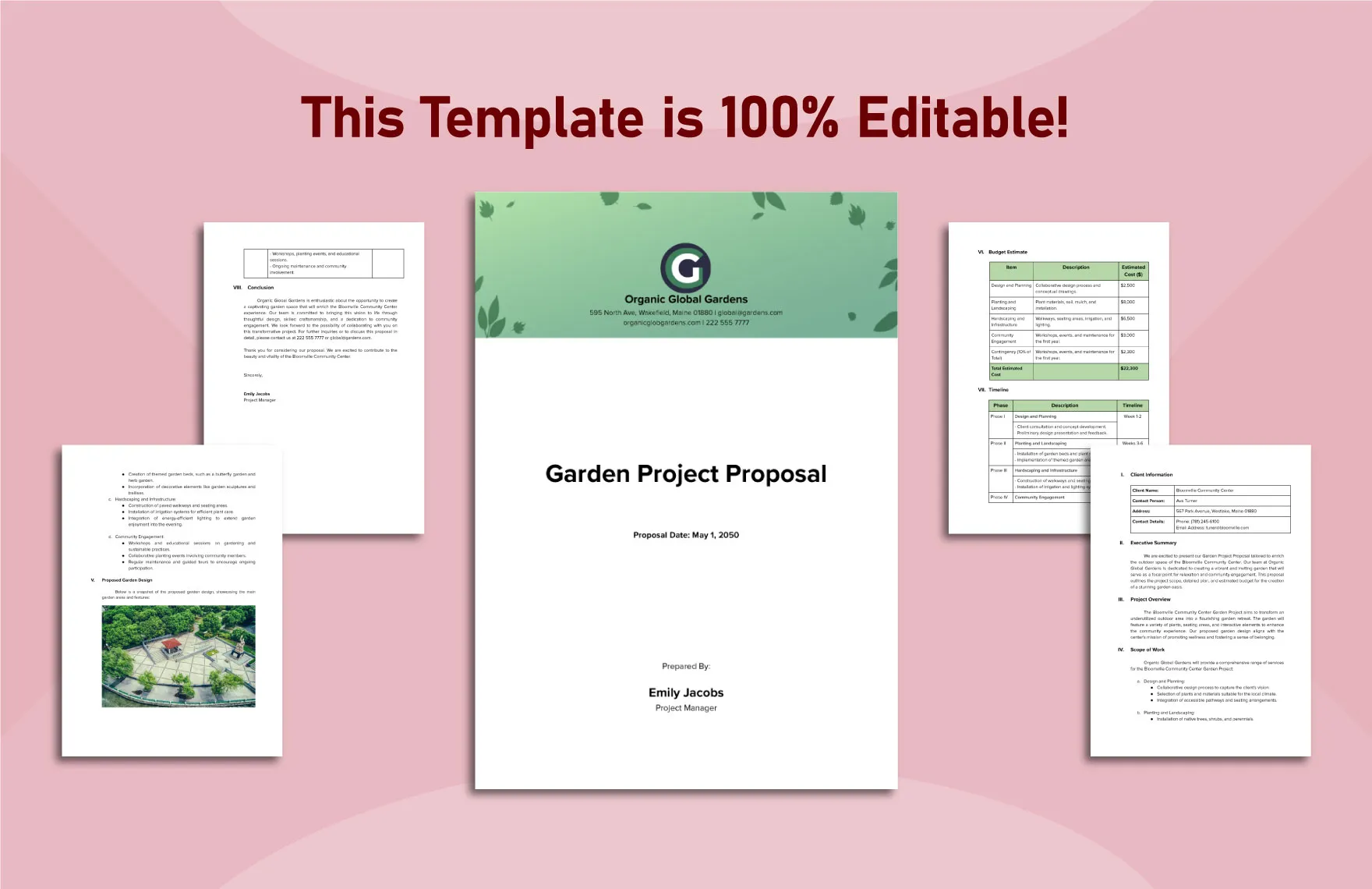 home gardening project proposal template