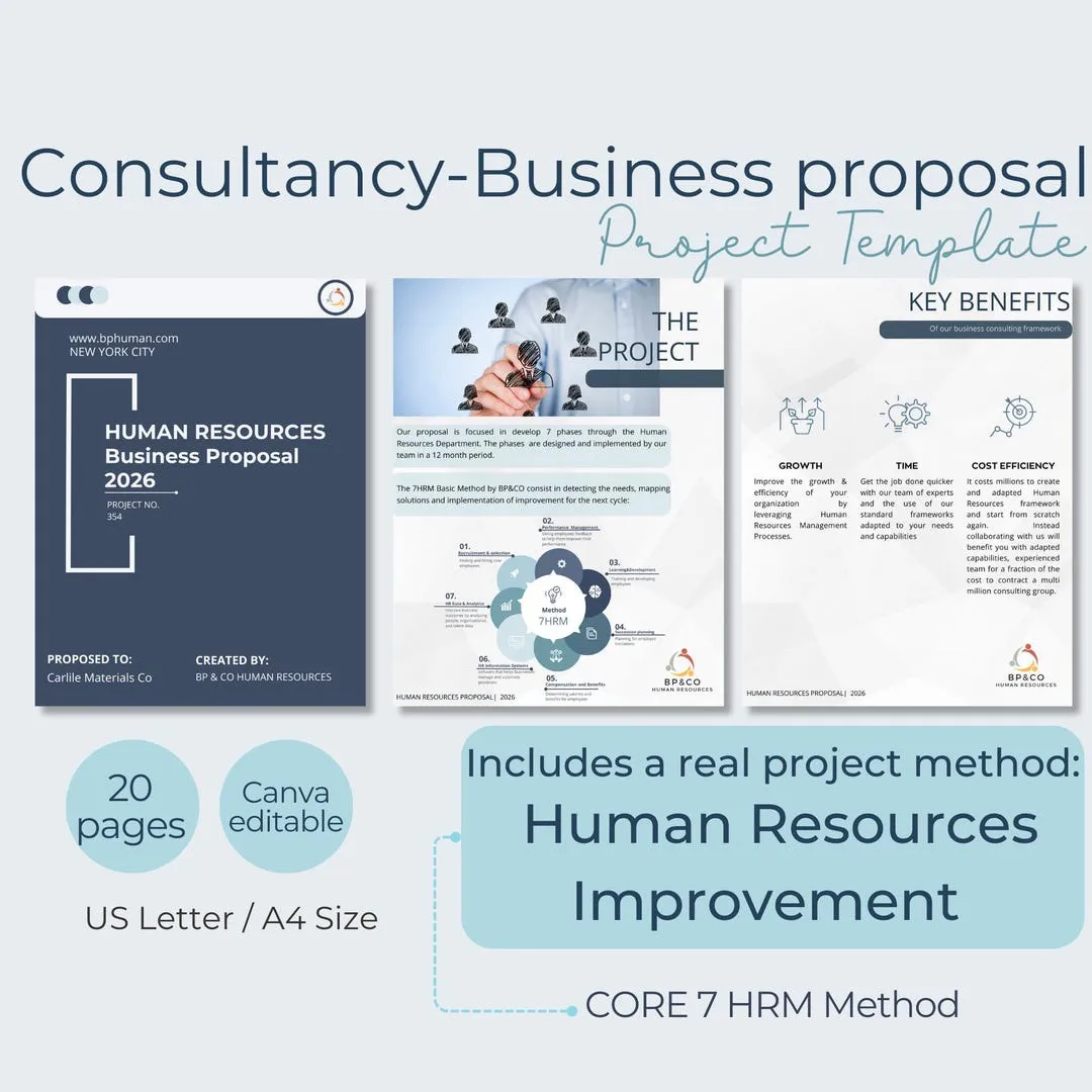 human resource consulting proposal template PDF