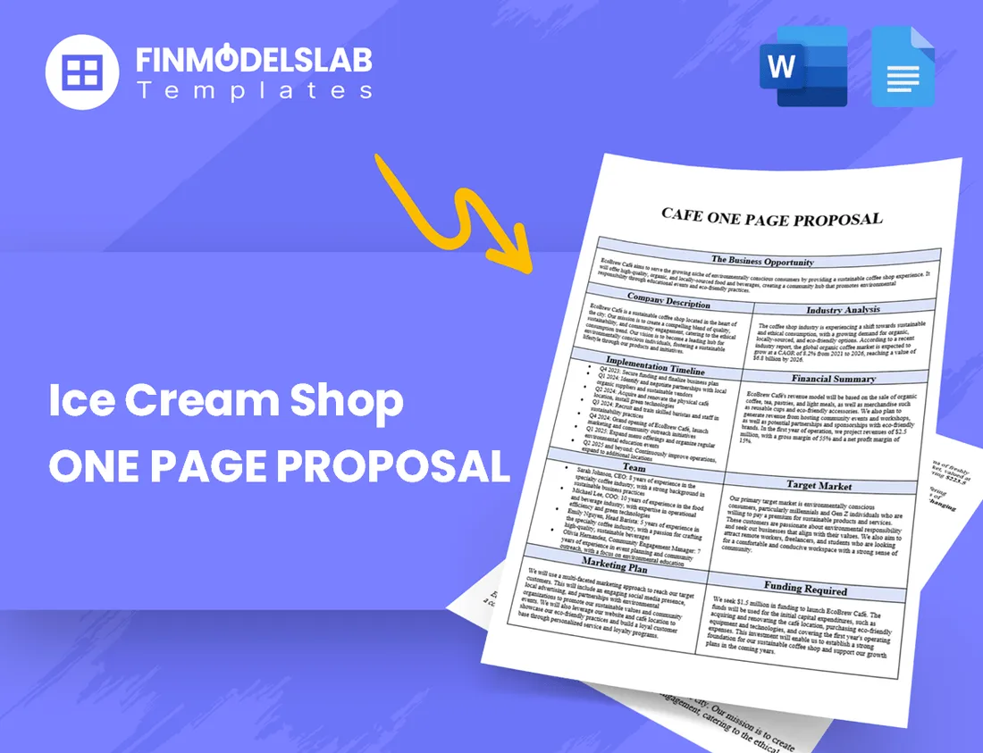ice cream business proposal template