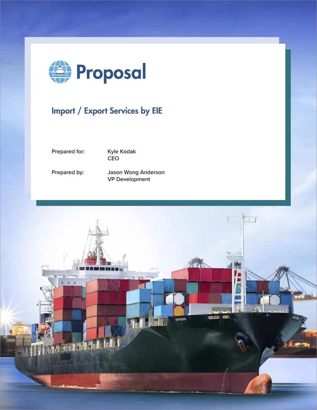 Printable import export business proposal template
