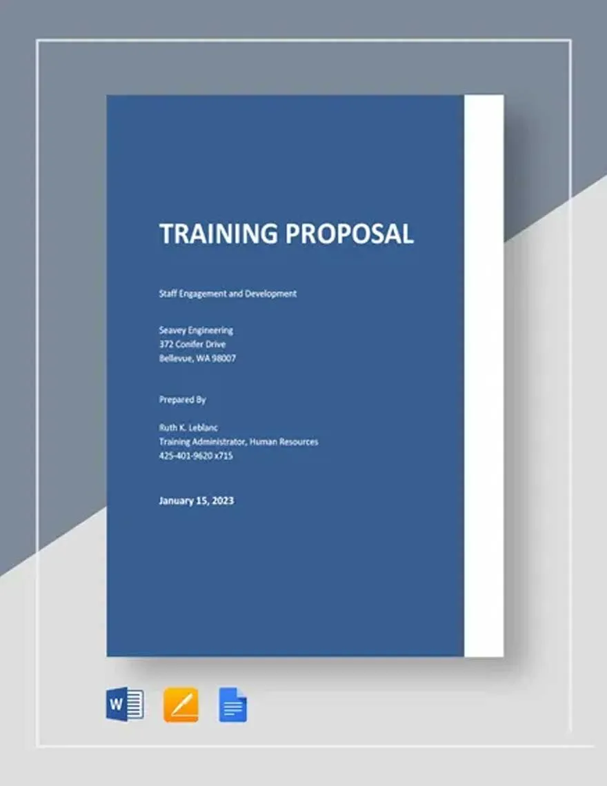 in house training proposal template