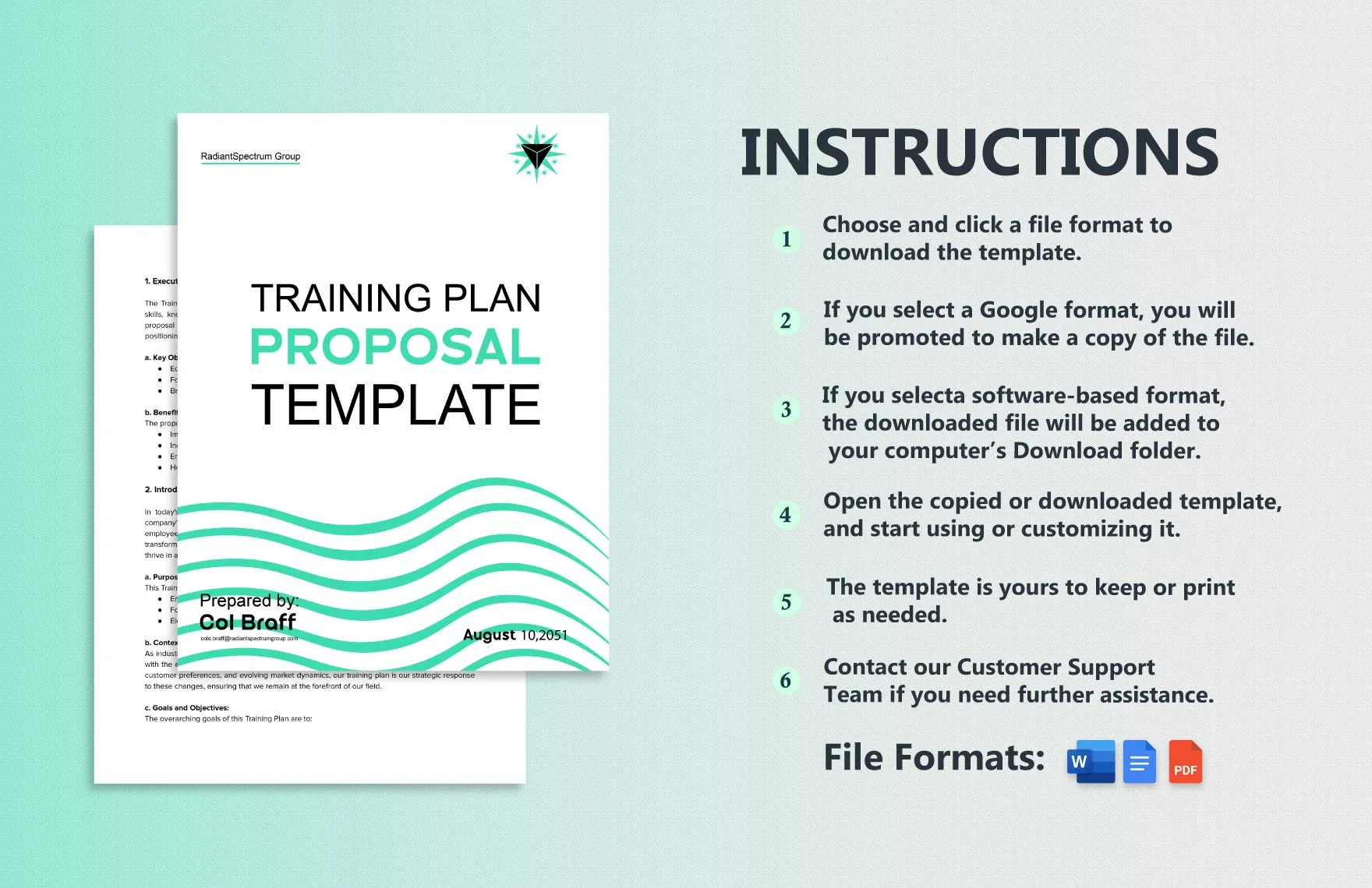 Editable in house training proposal template