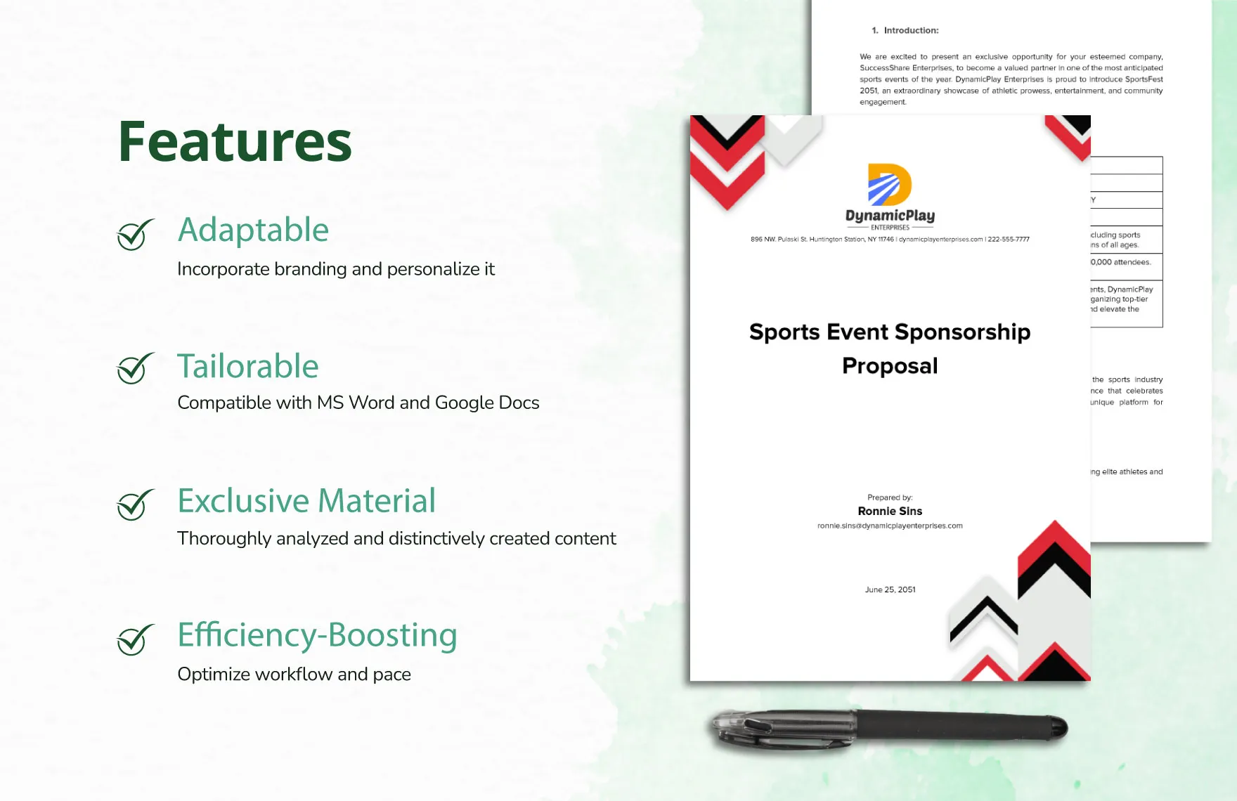 individual sports sponsorship proposal template