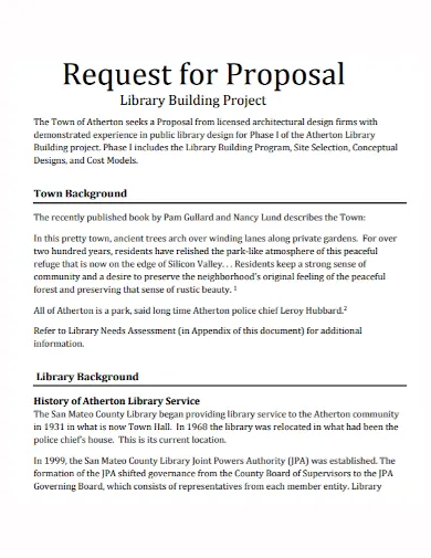 library construction project proposal template