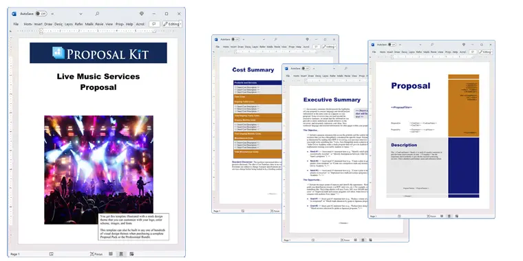 Printable live music services proposal template