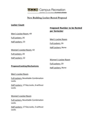 locker room project proposal template