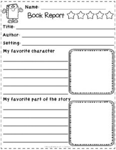 1st Grade Book Report Template 1st-grade-book-report-template