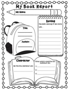 2nd Grade Book Report Template 2nd-grade-book-report-template