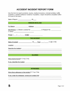Car Accident Incident Report Template car-accident-incident-report-template