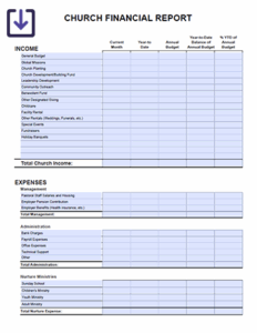 Church Annual Financial Report Template church-annual-financial-report-template
