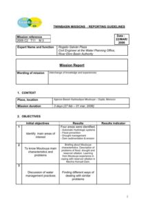 End Of Mission Report Template end-of-mission-report-template