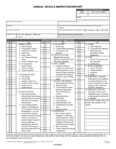 Free Vehicle Inspection Report Template free-vehicle-inspection-report-template