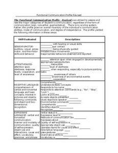 functional-communication-profile-report-template