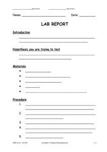 high-school-lab-report-template