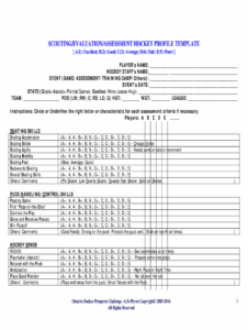hockey-team-scouting-report-template