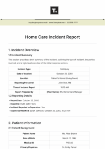home-care-incident-report-template