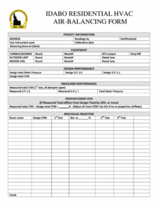 HVAC Air Balance Report Template hvac-air-balance-report-template