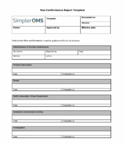 Iso 9001 Non Conformance Report Template iso-9001-non-conformance-report-template