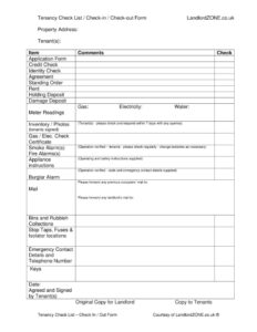landlord-check-out-report-template