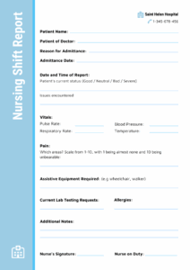 Nurse Shift Change Report Template nurse-shift-change-report-template