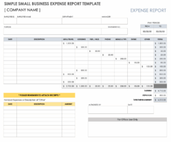 small-business-expense-report-template