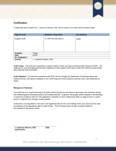 supplier-quality-audit-report-template