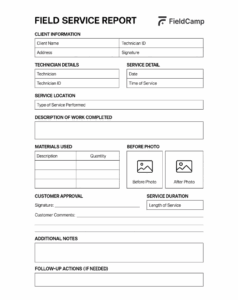 technician-report-field-service-report-template