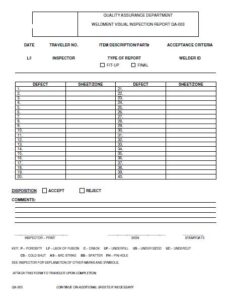 Visual Welding Inspection Report Template visual-welding-inspection-report-template