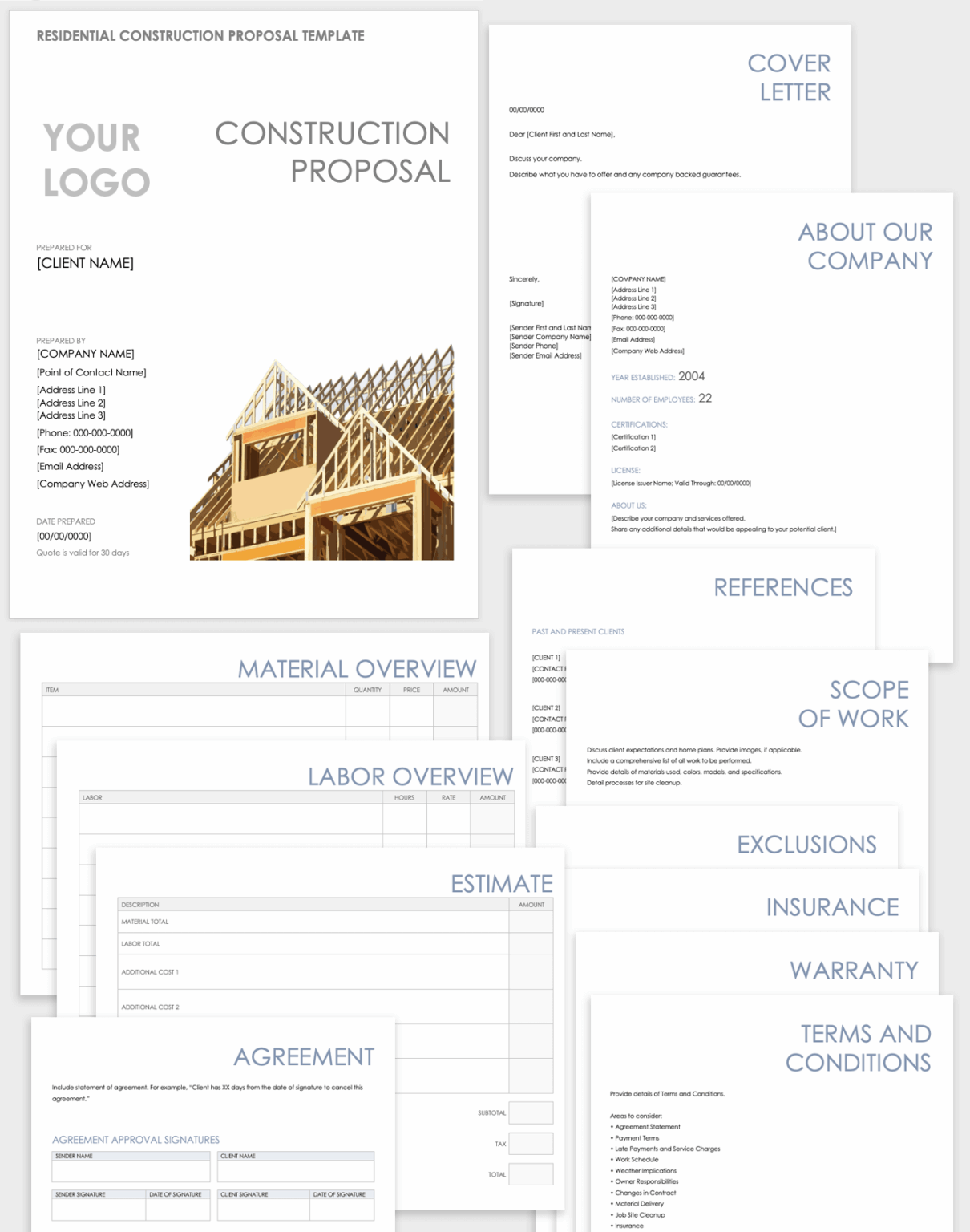 Siding Proposal Example New Home Construction Proposal Template