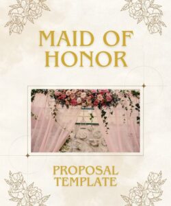 Maid Of Honor Proposal Template