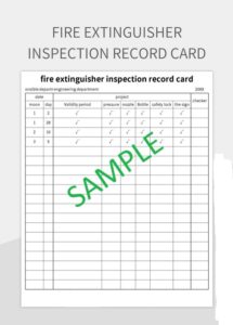 Fire Extinguisher Inspection Report Template