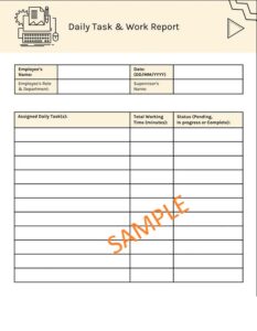 Help Desk Daily Report Template