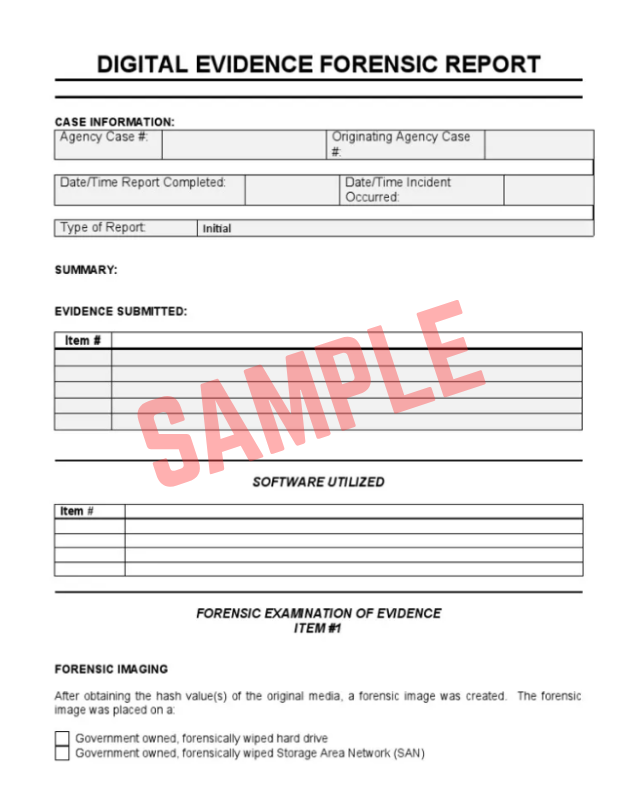 Digital Forensics Investigation Report Template