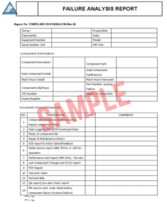 Engineering Failure Analysis Report Template